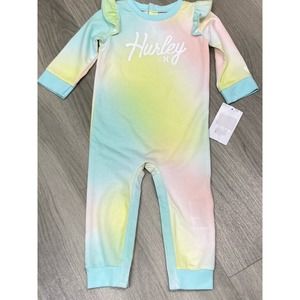 Hurley Childrens Girl Romper 18M‎ Multi Colors Tie Dye